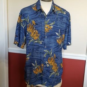 Pierre Cardin Hawaiian Camp Shirt Size large